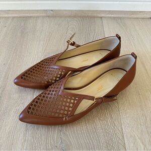Maiyet Brown Italian Flat Sandals Perforated EU39
